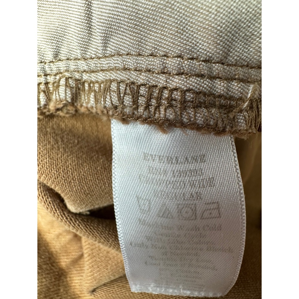Everlane Women Tan Brown Wide Leg Cropped Sailor Pants Jeans Size 6 READ - Picture 6 of 10
